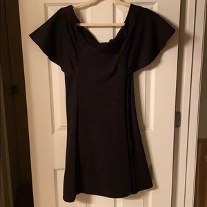 Banana republic off the shoulder black mini dress